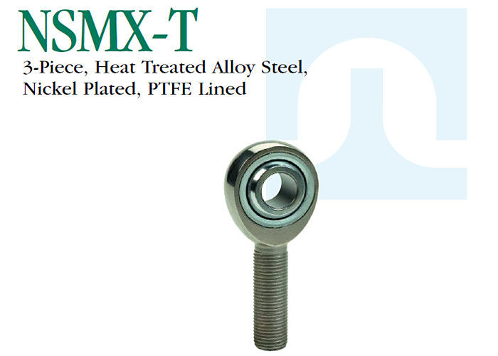 NSMX - Extremos de Rod del acero inoxidable de la precisión de T acero de aleación sometido a un tratamiento térmico de 3 pedazos niquelado