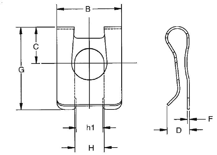 Productos de conexión del clip del Pin de horquilla del acero inoxidable de la serie de TXLM para la agricultura