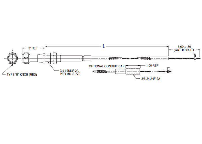 Serie de la mezcla 565 - 557 de la cabeza de cable de control de válvula reguladora de la salida de la cuerda de alambre para la máquina del ingeniero