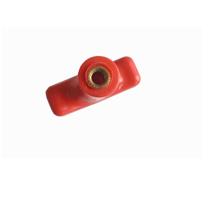 Funcionamiento de la cerradura de los accesorios de los cables de extremo Red T-Manilla con inserción de hilo de latón