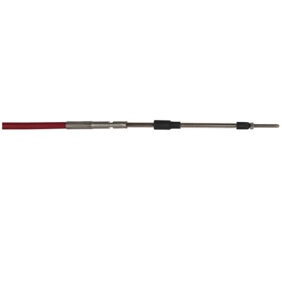 El cable de control de cambio de acelerador de barco marino tiene una chaqueta roja con accesorios de acero inoxidable