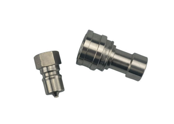 0.25' de acero inoxidable 316 cerrado acoplador rápido hidráulico