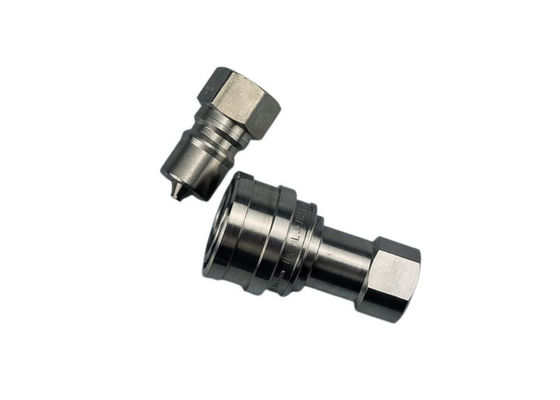 0.25' de acero inoxidable 316 cerrado acoplador rápido hidráulico