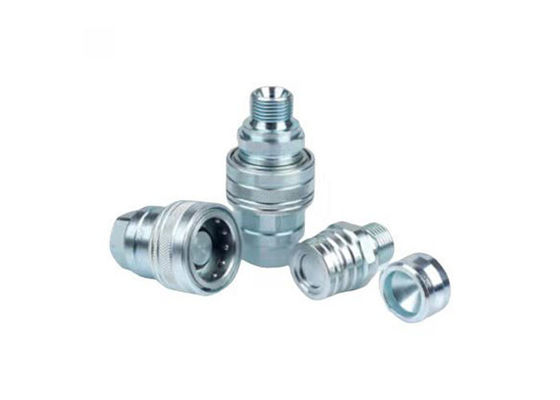 ISO 5676 Material de acero al carbono de acoplamiento rápido hidráulico de tipo cerrado 3000PSI