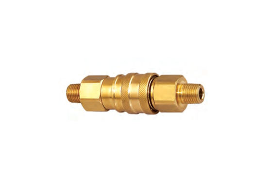 Hilo de cobre amarillo del NPT del acoplador rápido el trabajar a máquina del CNC de 1/4" de 5/16" de 3/8" del 1/2”
