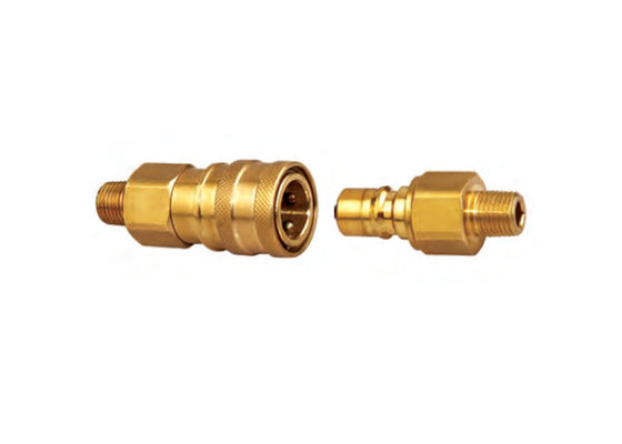 Conector rápido de latón amarillo Resistencia a temperaturas de -20°C-120°C