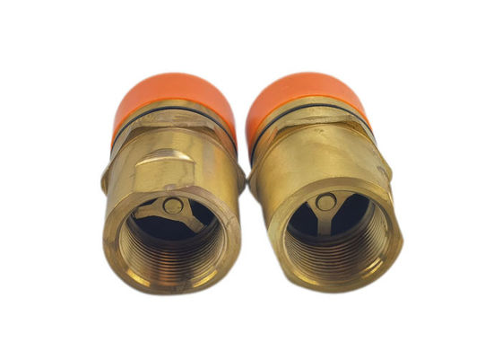 Accesorios de conexión rápida hidráulica de latón bloqueado por hilos de 1-1/4"