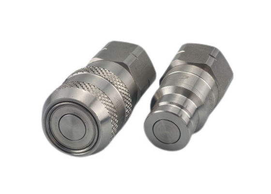 BSPP 316 Acero inoxidable acoplador hidráulico de cara plana