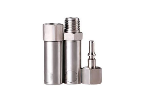 Tipo semiautomático acoplamiento rápido hidráulico 304 acero inoxidable botón de presión 6Mpa