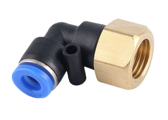 Serial PLF Push Connect Air Fittings 90 grados tubo neumático macho codo 1/4 " hilo NPT