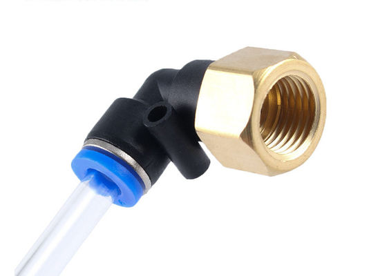 Serial PLF Push Connect Air Fittings 90 grados tubo neumático macho codo 1/4 " hilo NPT