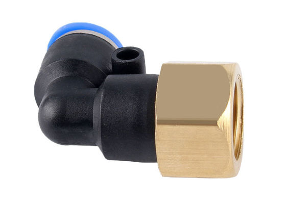 Serial PLF Push Connect Air Fittings 90 grados tubo neumático macho codo 1/4 " hilo NPT