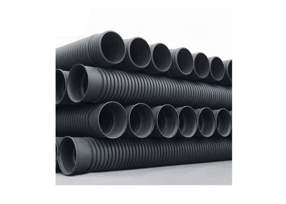 SN8 Tubo de drenaje enterrado Tubo de alcantarillado de polietileno HDPE de doble pared