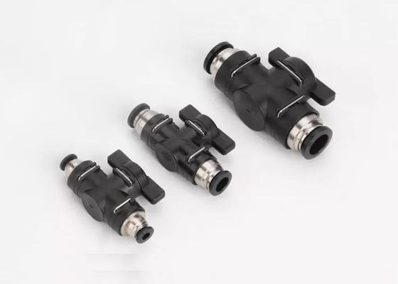 Válvula de control neumático de mano de plástico de la serie BUC