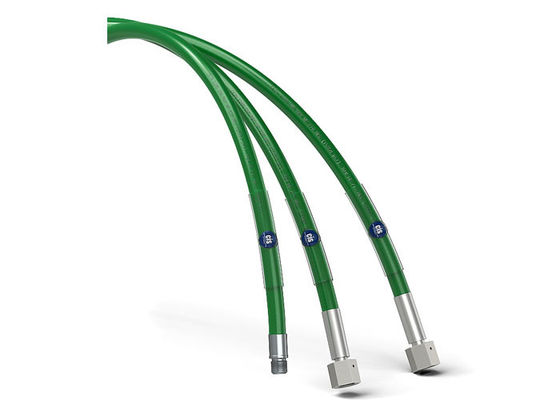 Refinado de petróleo 110Mpa manguera de ultra alta presión verde ID de color 6.4MM