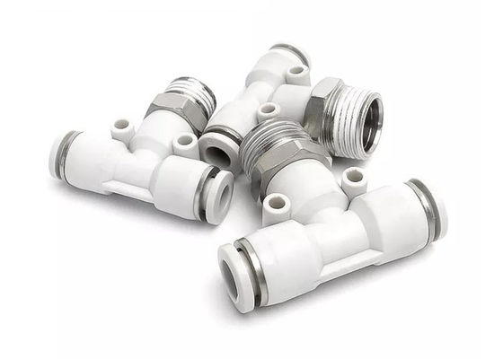 PB T en forma de acoplamiento rápido neumático de hilo masculino conector de aire positivo Tee
