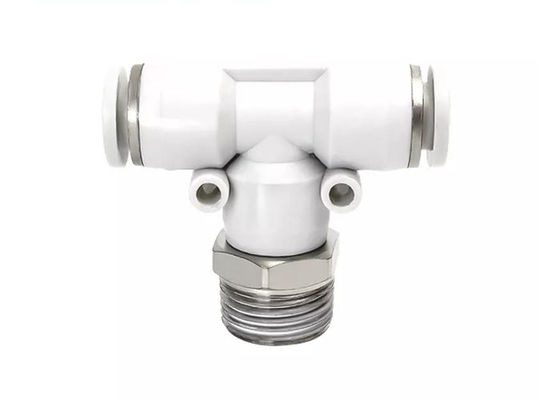 PB T en forma de acoplamiento rápido neumático de hilo masculino conector de aire positivo Tee