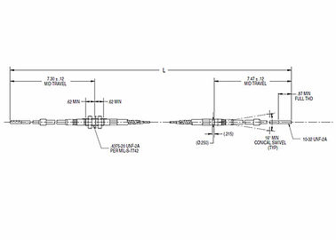 El cable de control de empuje y tira de montaje simple instalar fácil mantenimiento para arrancador mecánico