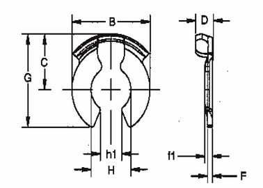 TXLK Serie Clip de retención de clavis pin, pequeños clips de metal para la construcción