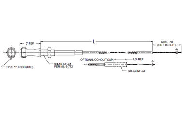 Cabeza de cable de control del acelerador de salida de cuerda de alambre Mezcla 565 - 557 Serie para ingeniero de la máquina