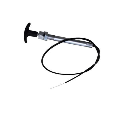 Conjunto de cable de control negro con una manija en T de bloqueo de torsión para sistemas de control remoto