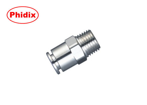 Conectores de acero inoxidable neumáticos de tipo insertado de todo el metal de cobre y níquel