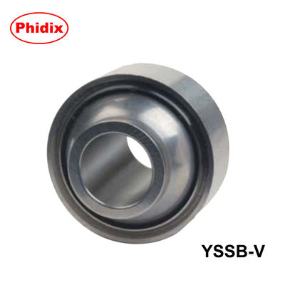 Los rodamientos esféricos de acero inoxidable de la serie YSSB-V. Alta desalineación y resistencia a la corrosión para maquinaria marina, química y alimentaria. Diseño revestido con PTFE con configuraciones de ajuste de prensa / ranura en V.