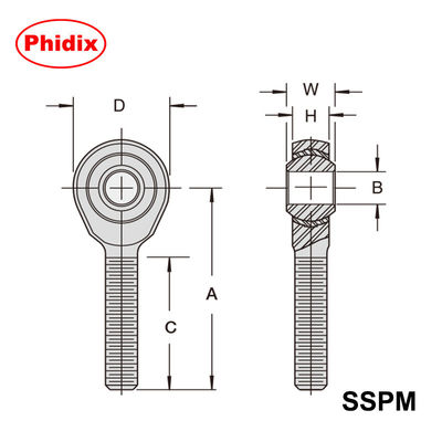 Los extremos de las barras de acero inoxidable marino
