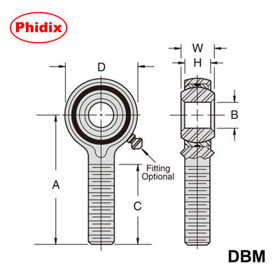 Ensamblajes métricos de tornillos de bolas de la serie DBM/DBF: carriles de bronce impregnados de aceite, resistentes a altas temperaturas y corrosión para CNC/automatización de precisión