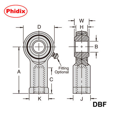 Ensamblajes métricos de tornillos de bolas de la serie DBM/DBF: carriles de bronce impregnados de aceite, resistentes a altas temperaturas y corrosión para CNC/automatización de precisión