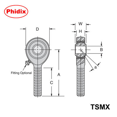 Los extremos de varilla de la serie TSMX/TSFX de trabajo pesado: diseño metálico de precisión de 3 piezas para el control de movimiento de alta carga