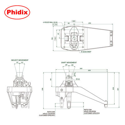 Cambiador de marchas horizontal industrial HGS 923 para camiones y autobuses