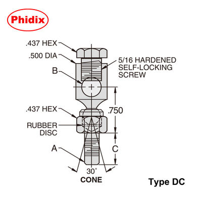 Productos de conexión Conector rotatorio de articulación giratoria Tipo de conector DC / DH Control giratorios