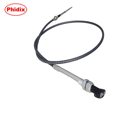 Cable de control de empuje-tirón con mango de bloqueo de giro y montaje de mamparo roscado para aplicaciones de longitud personalizables