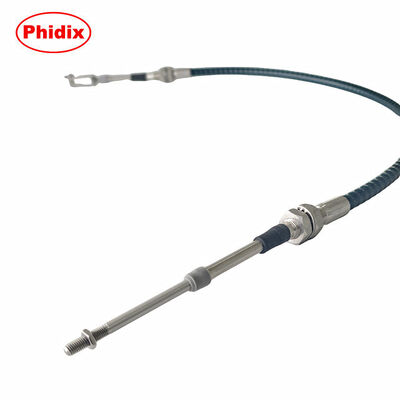 Heavy Duty Push-Pull Control Cable Assembly With Threaded End And U Fork