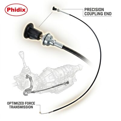 Cables mecánicos de tracción de acero inoxidable recubiertos de nylon, incluida la conexión de cable de tenedor, que proporcionan funcionamiento y resistencia al desgaste