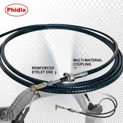 Ensamblaje de ingeniería personalizado Control mecánico de tracción que ofrece un radio de flexión mínimo de 15 cm Perfecto para sistemas mecánicos complejos