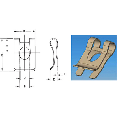 Acero inoxidable zincado clavis pin sujetadores de seguridad para jardín / jardín